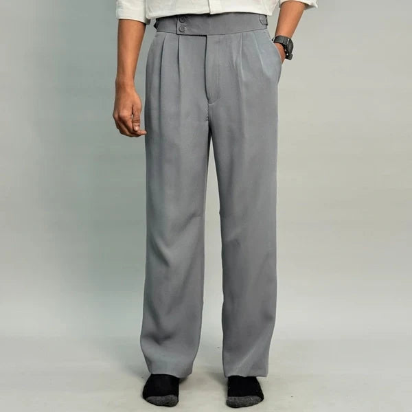 Light Grey Gurkha Baggy Fit Pants