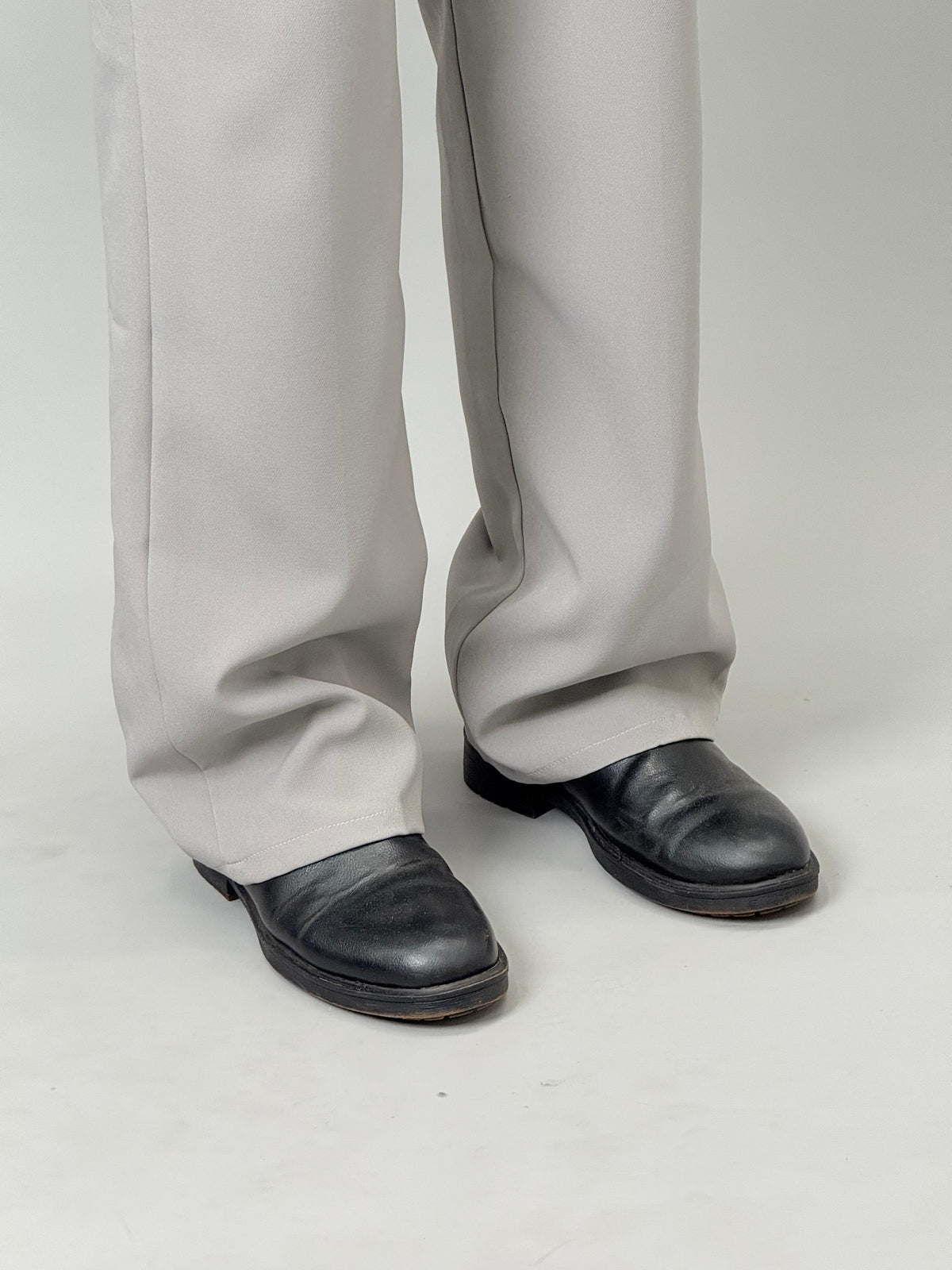 Light Grey Plain Formal Pants