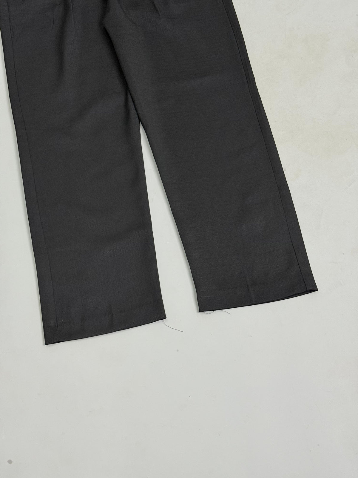Black Straight Fit Plain Formal Pants