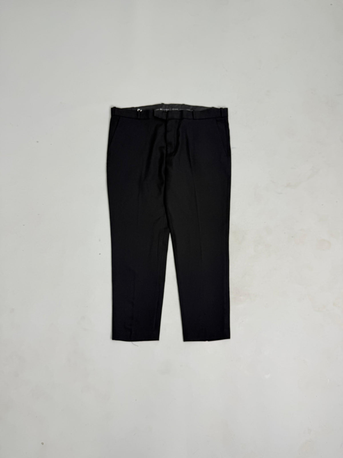 Black Slim-Straight Formal Pants