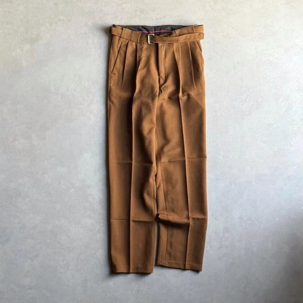 Tobacco Brown Straight-Cut Trousers