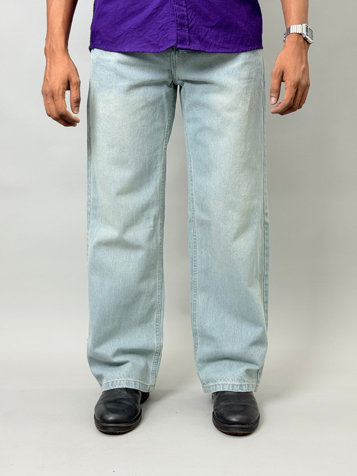 Light Blue Washed Baggy Jeans
