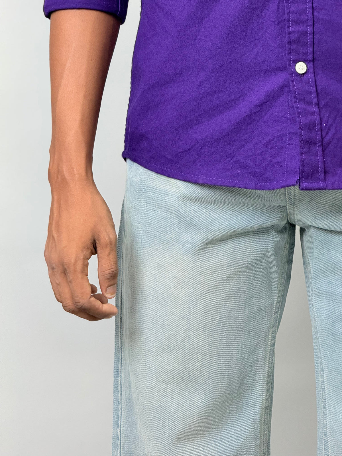 Light Blue Washed Baggy Jeans