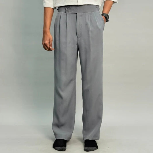 Light Grey Gurkha Baggy Fit Pants