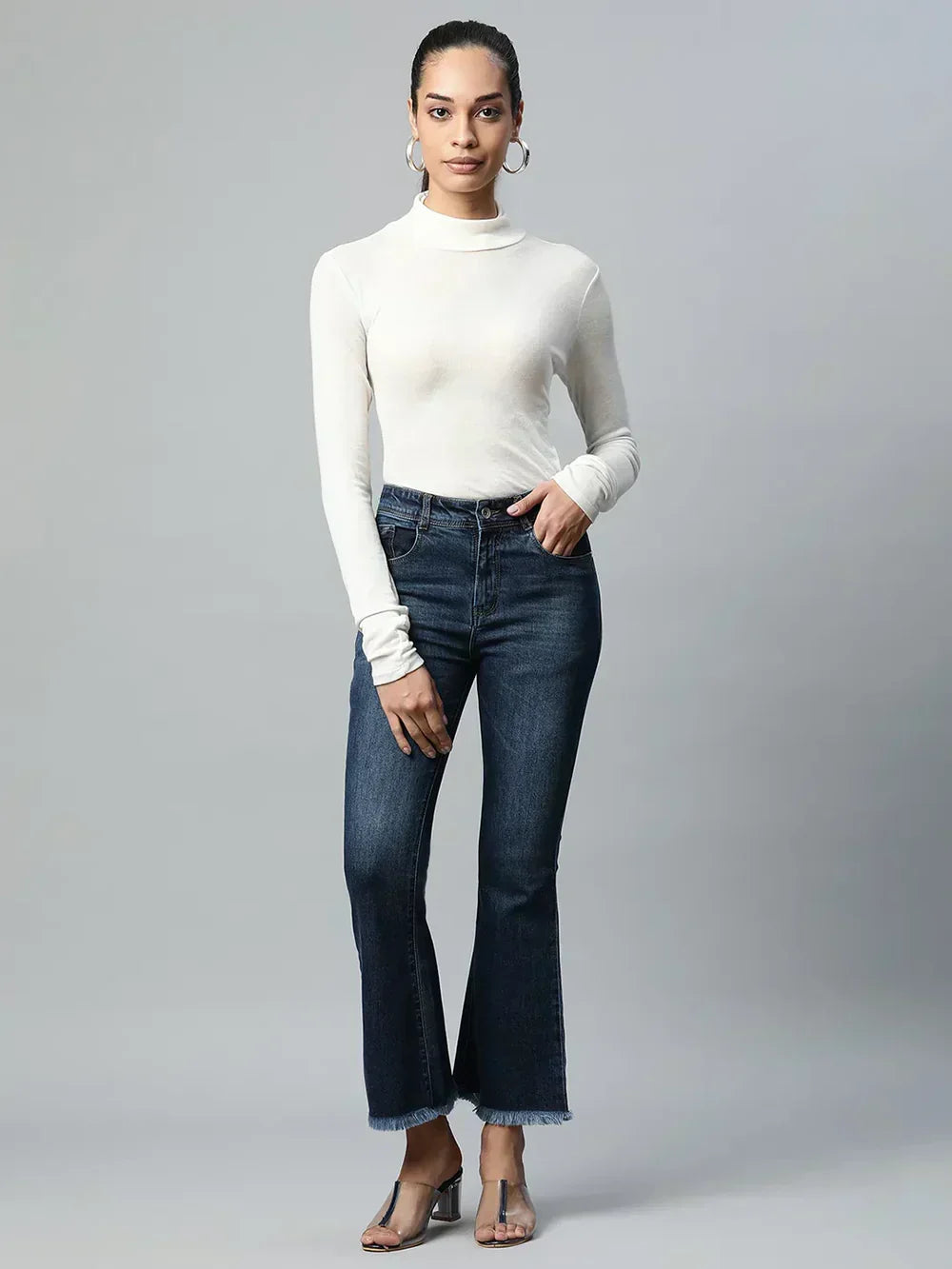 Bootcut Full Length Dark Blue Jeans