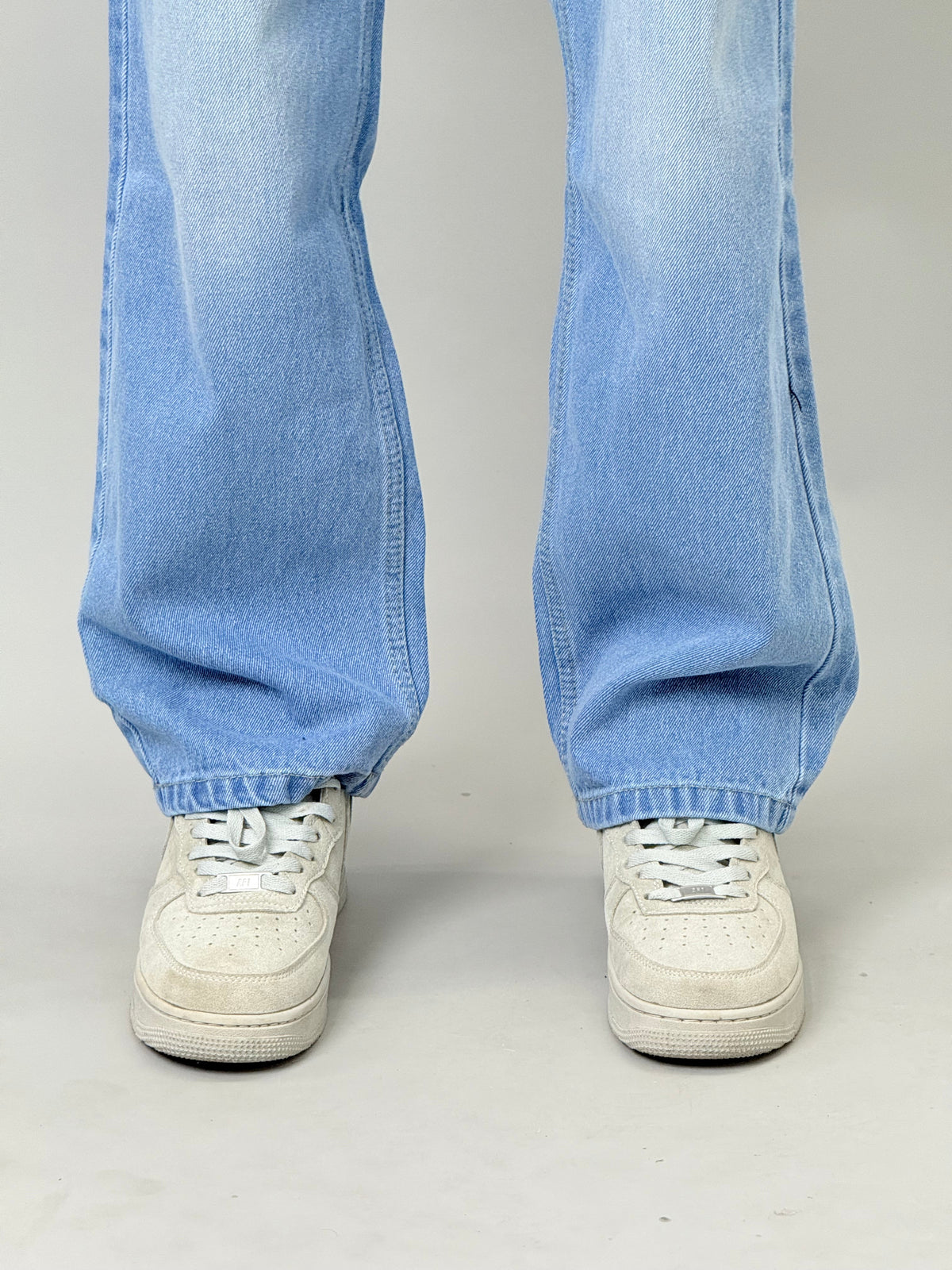 Light Blue Vintage-Fade Baggy Jeans