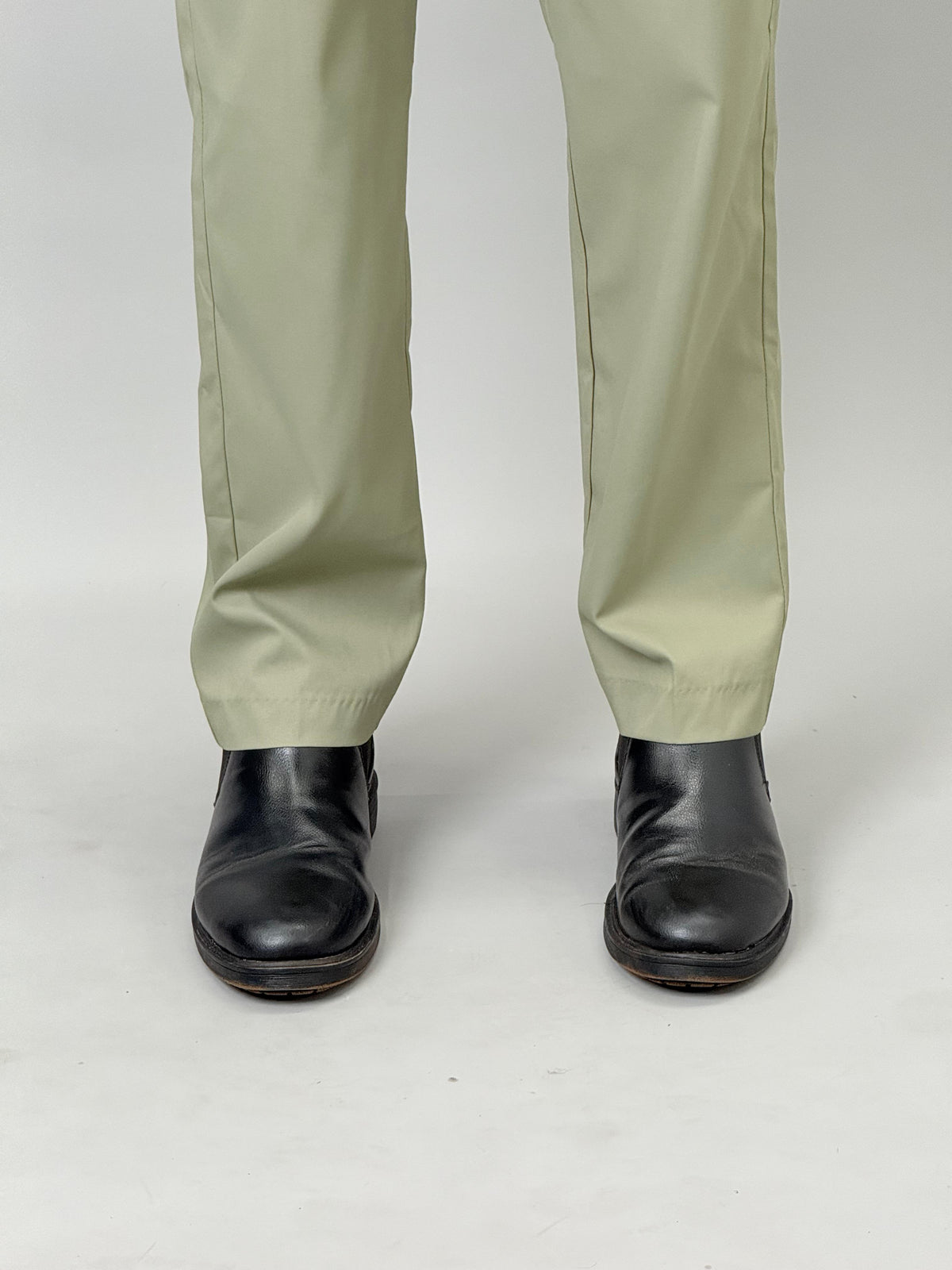 Olive Green Straight Fit Pleated Gurkha Pants