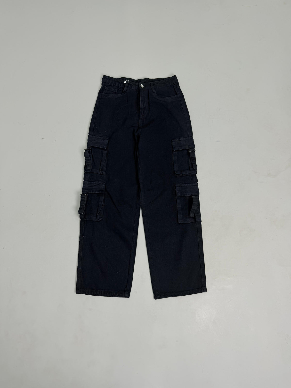 Dark Wash Eight-Pocket Cargo Jeans