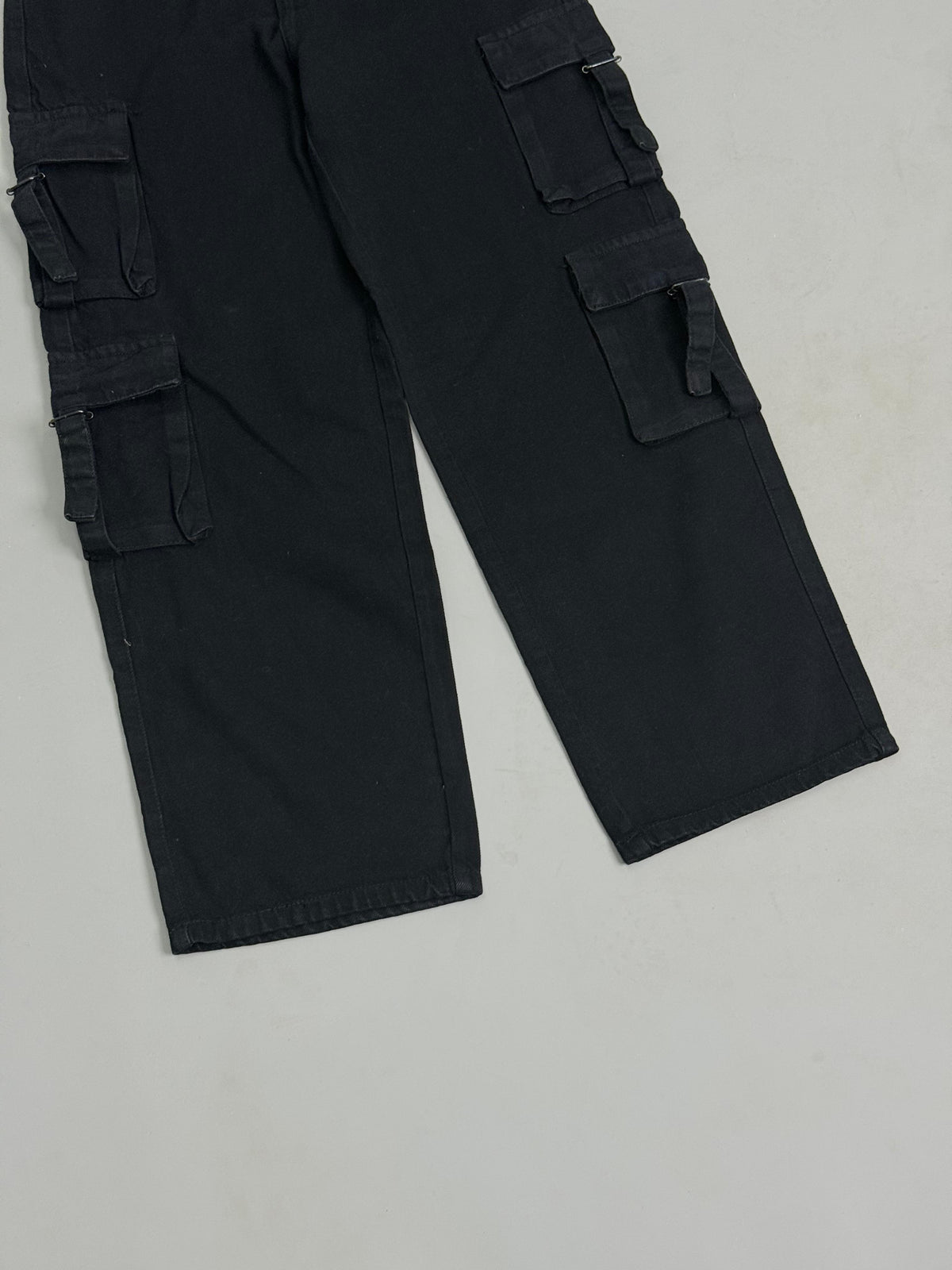 Dark Wash Eight-Pocket Cargo Jeans