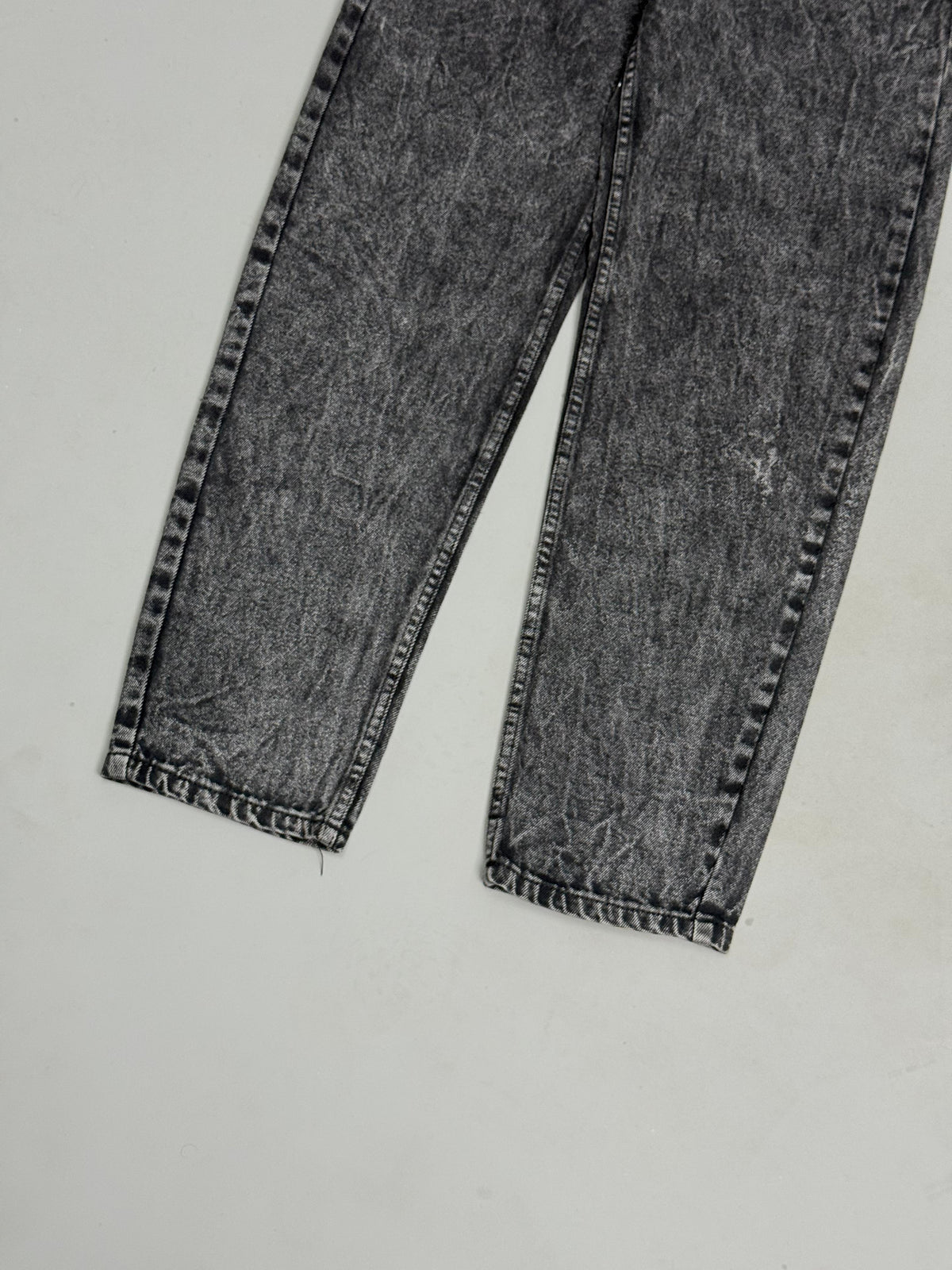 Dark Grey Black Cloud Wash Mom Fit Jeans