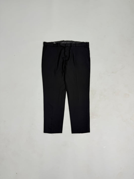 Black Slim-Straight Formal Pants