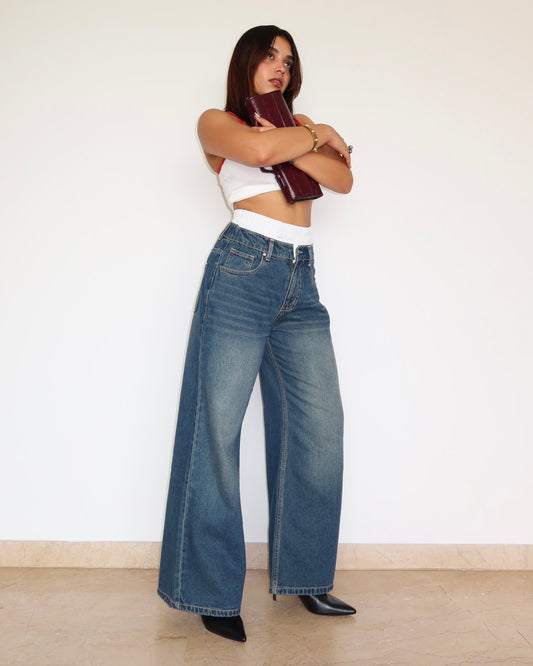Denim X Boxer Baggy Wide Leg Jeans