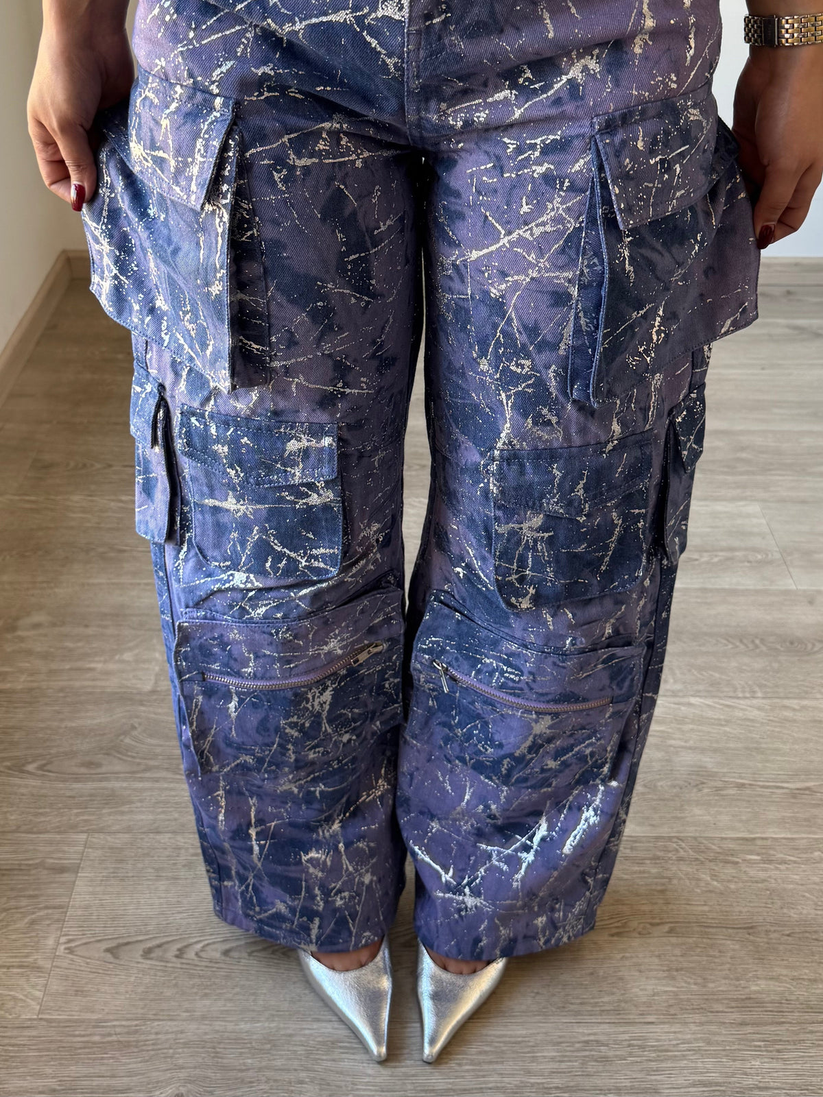 High Street Foil Cargo Denim