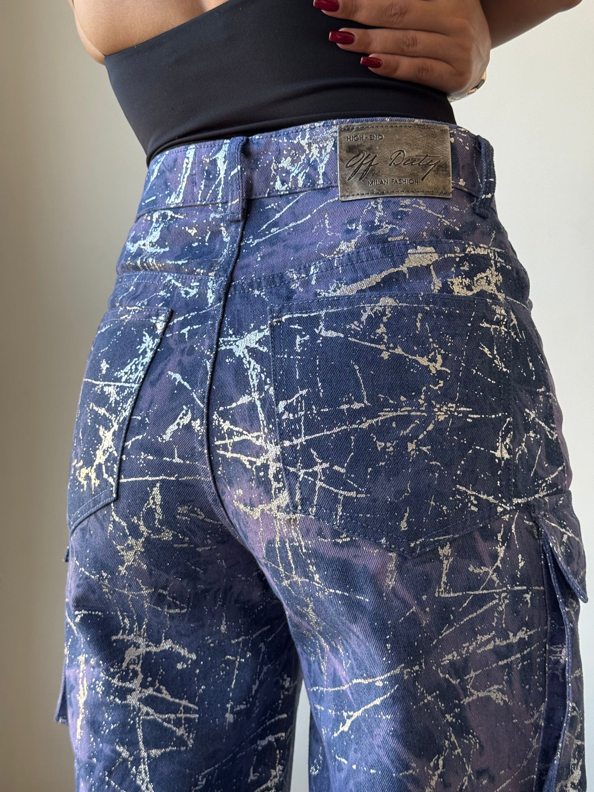 High Street Foil Cargo Denim