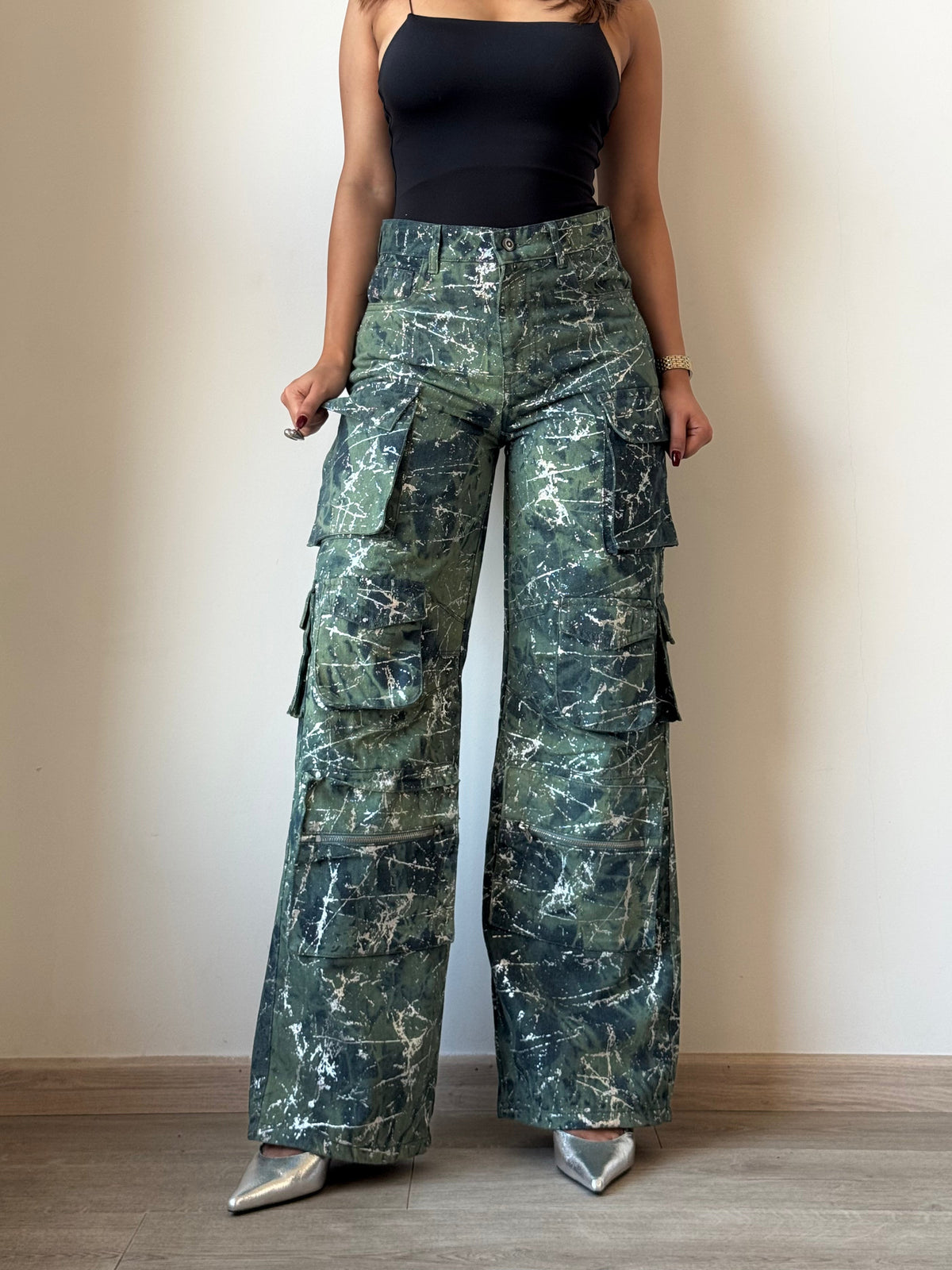 High Street Foil Cargo Denim