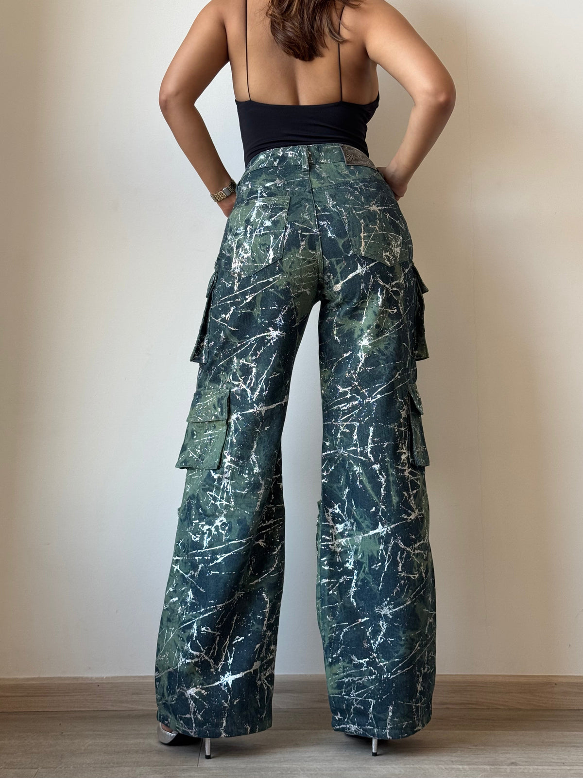 High Street Foil Cargo Denim
