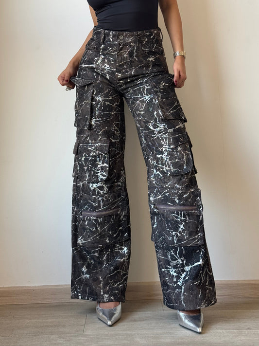 High Street Foil Cargo Denim