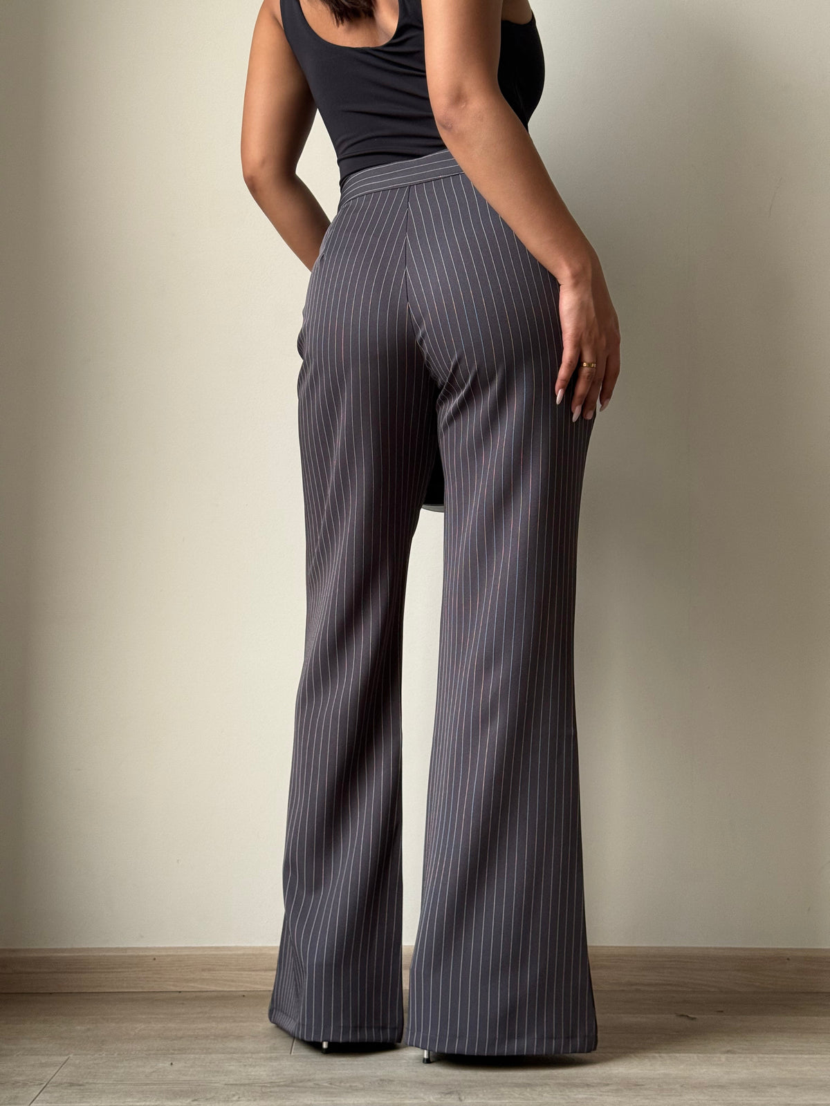 Flared Striped Statement Pants