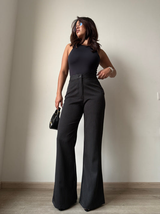 Flared Striped Statement Pants