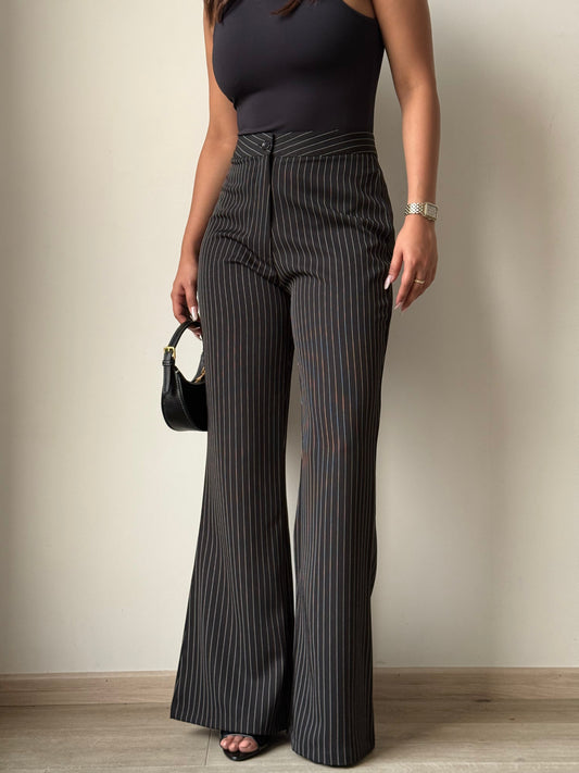 Flared Striped Statement Pants