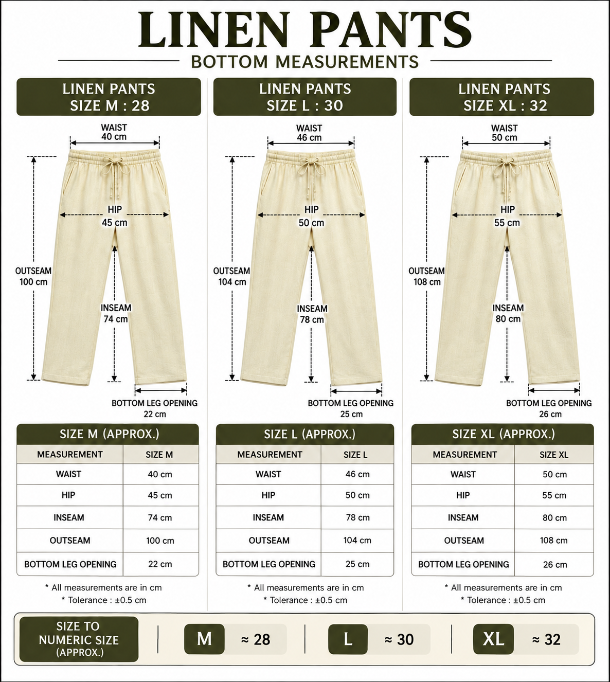 White IMP Linen Pants