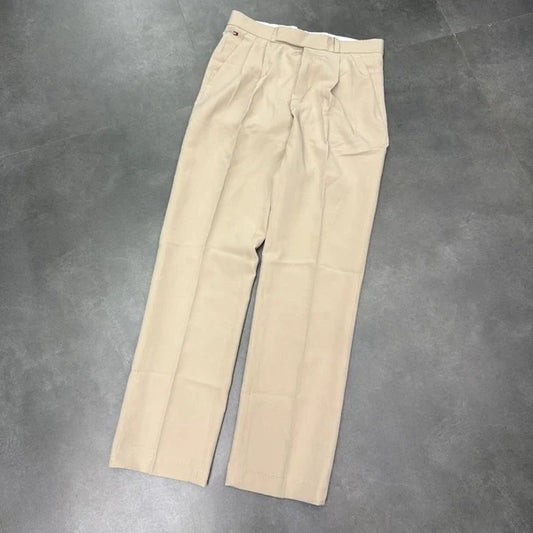 Light Beige Pleated Trousers