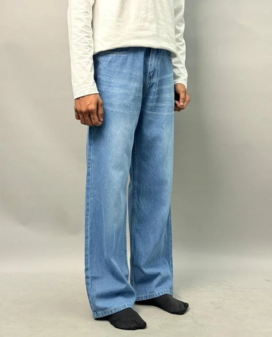 Light Blue Washed Baggy Jeans
