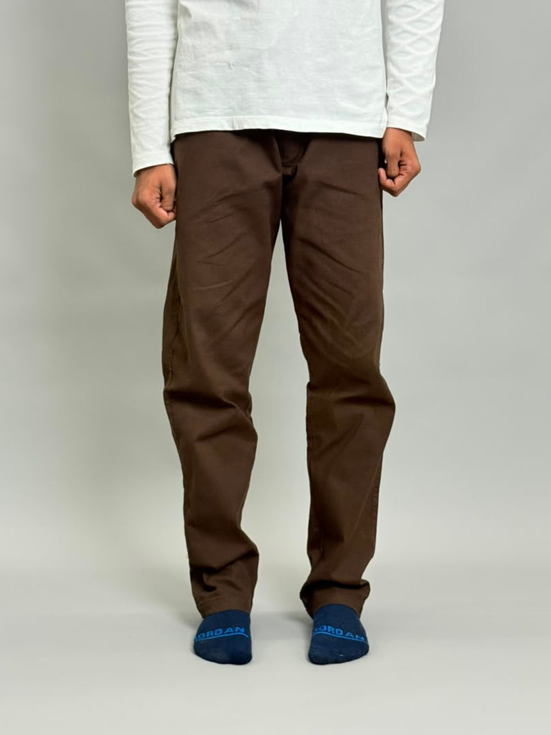 Brown IMP Linen Pants – Regular Fit