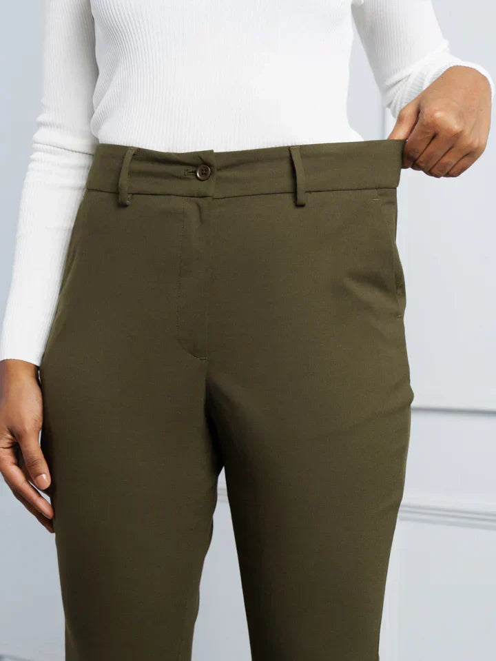 Olive Stretch Pants