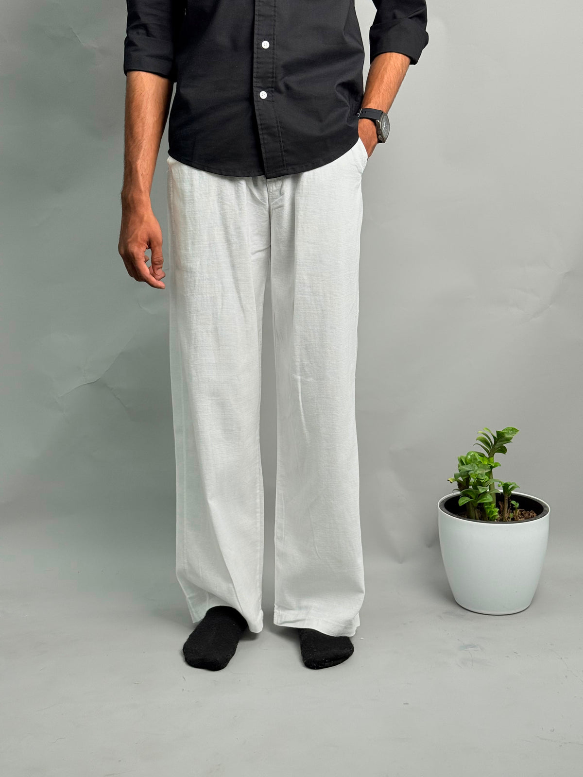 White IMP Linen Pants