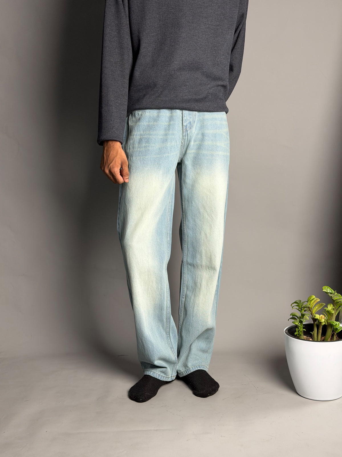 Wash Mint Blue Jeans