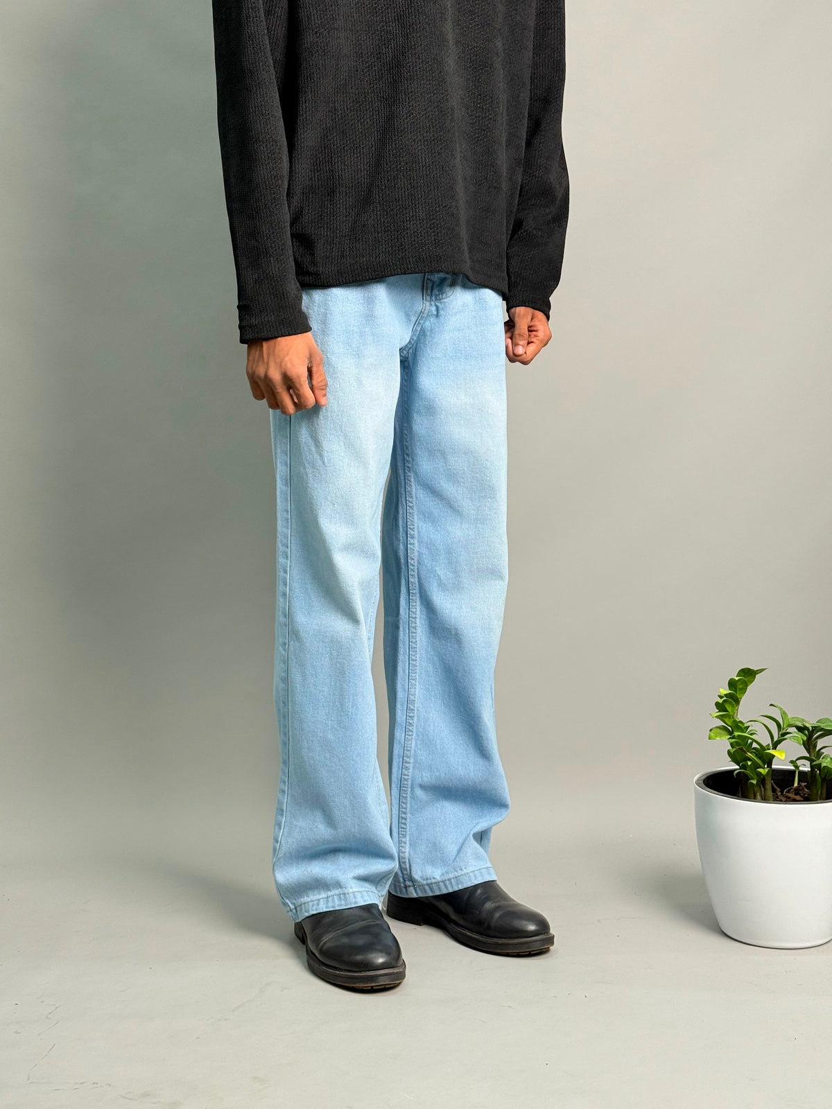 Light Ice-Blue Baggy Jeans